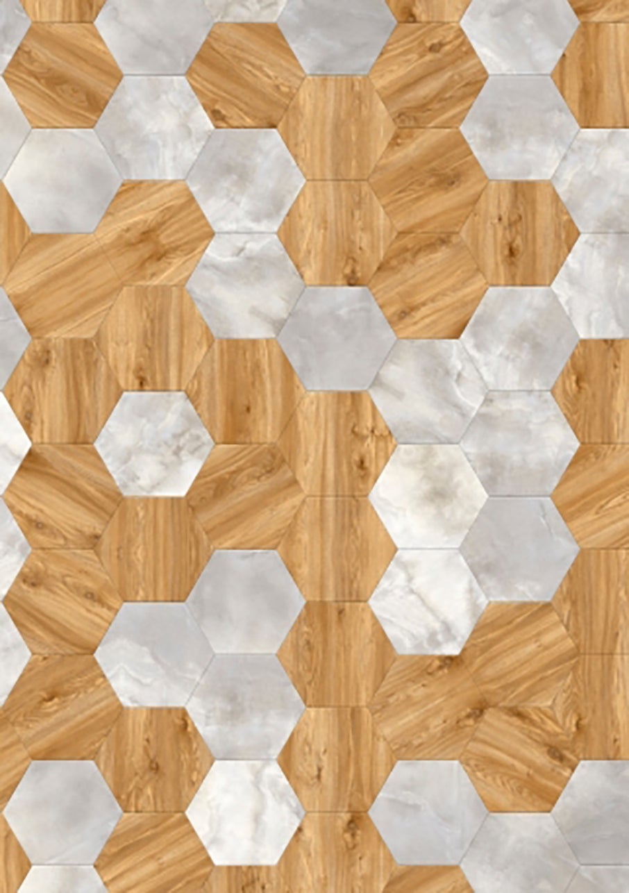 Flooring Xtra Lvt Hybrid Wood Look Moduleo Moods Big Hexagon Sierra Oak 346 Cloud Stone 134